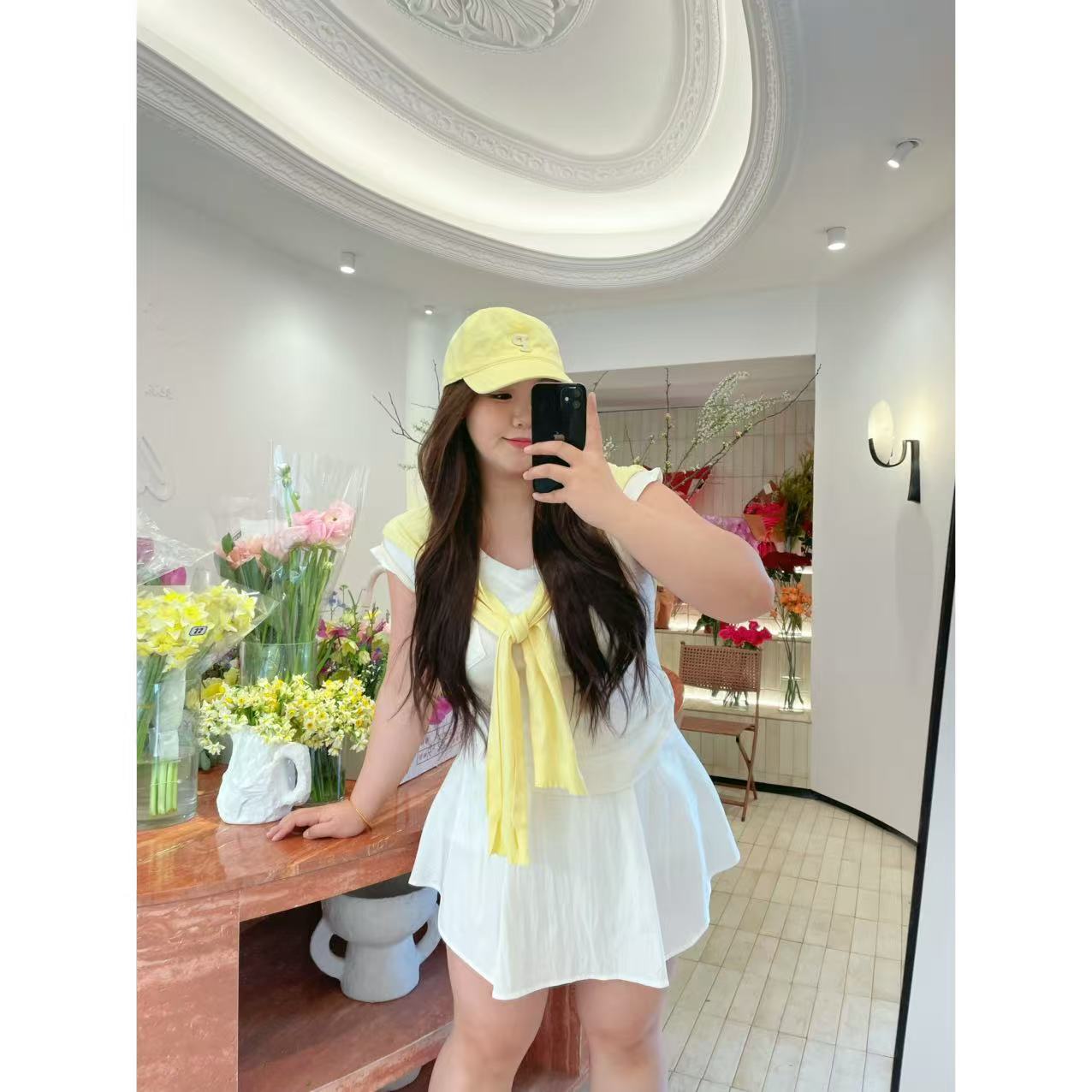 卤蛋公主【小雏菊】大码胖mm短款时尚甜美显瘦无袖