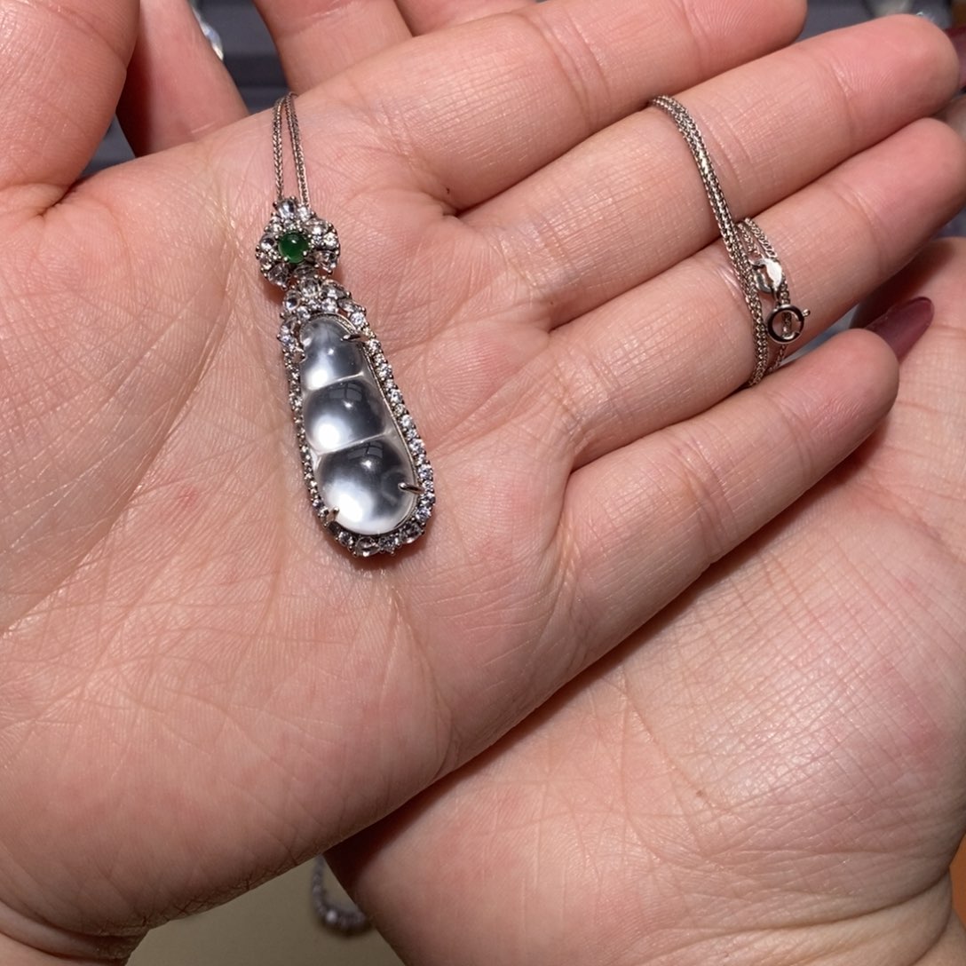 石英质玉颈饰银S925镶嵌S****r