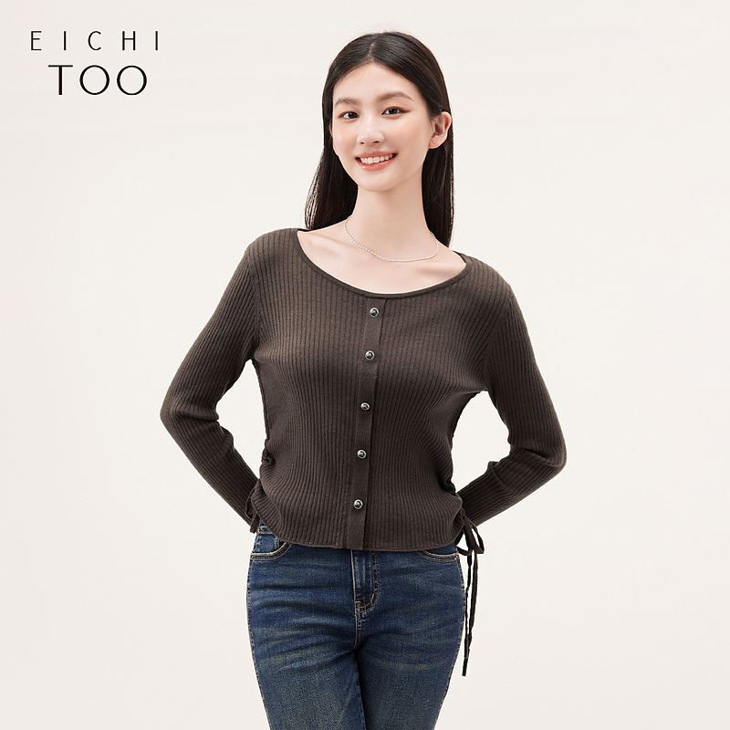 A爱居兔柔软舒适氛围感打底衫针织衫ENZLJ3N003A