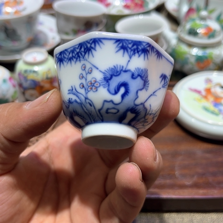 纯手绘精品盖碗杯