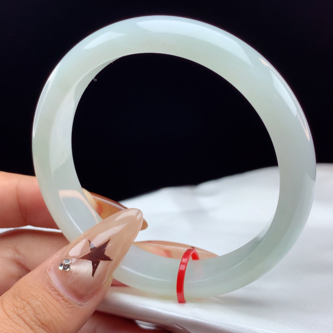 未镶嵌手镯翡翠冰胶白月光23243