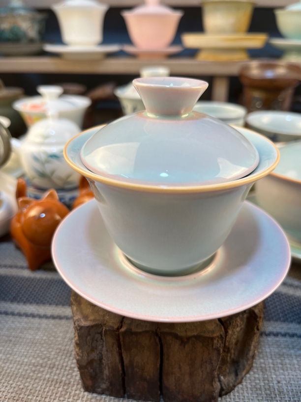 窑变三才盖碗容量100左右