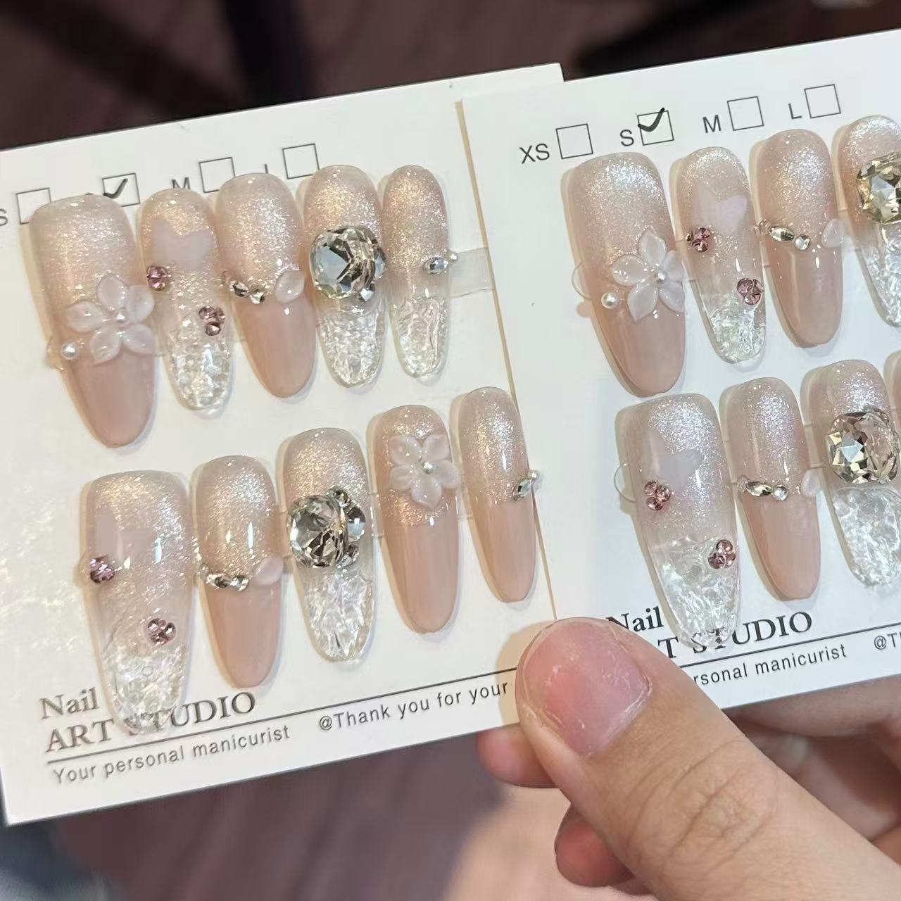 【雕花碎碎冰】纯手工穿戴甲