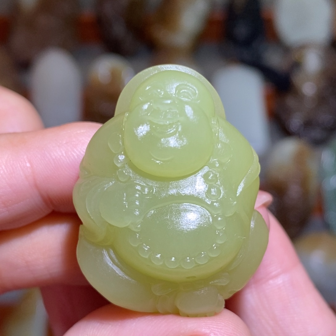 定制和田玉黄口佛公