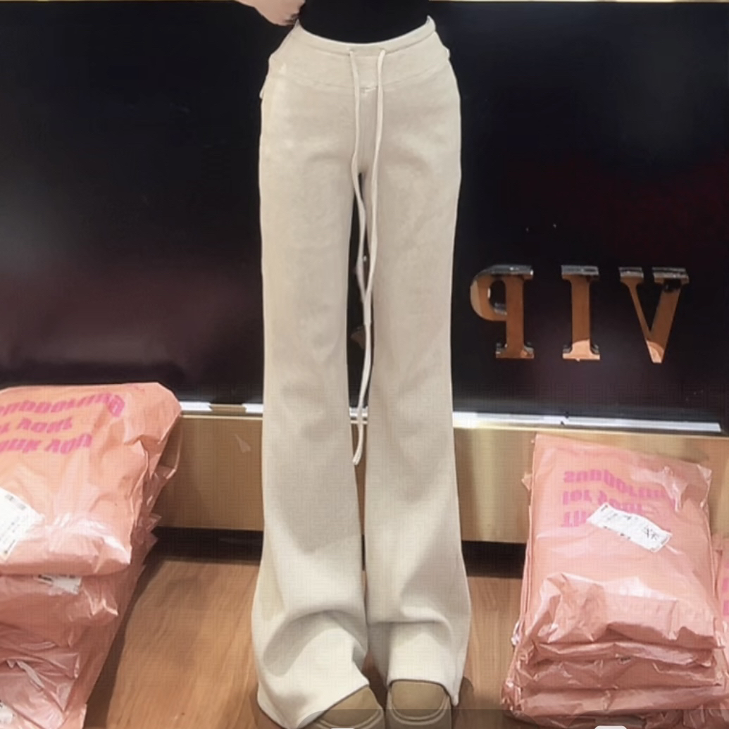 大婷子-订制弹力抽绳微喇叭裤(8-10055)
