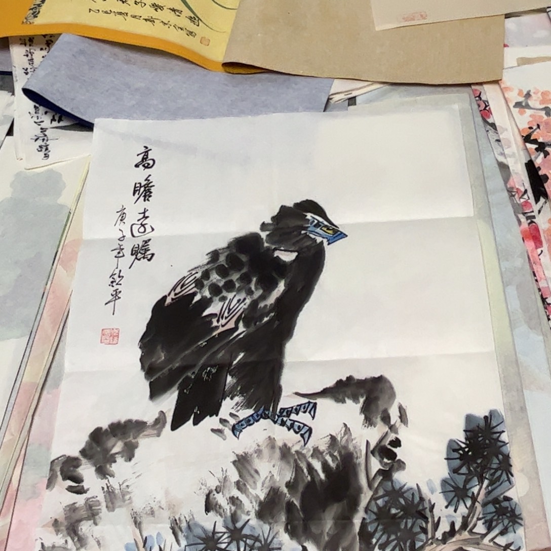 国画12.3纯手绘无边框作品