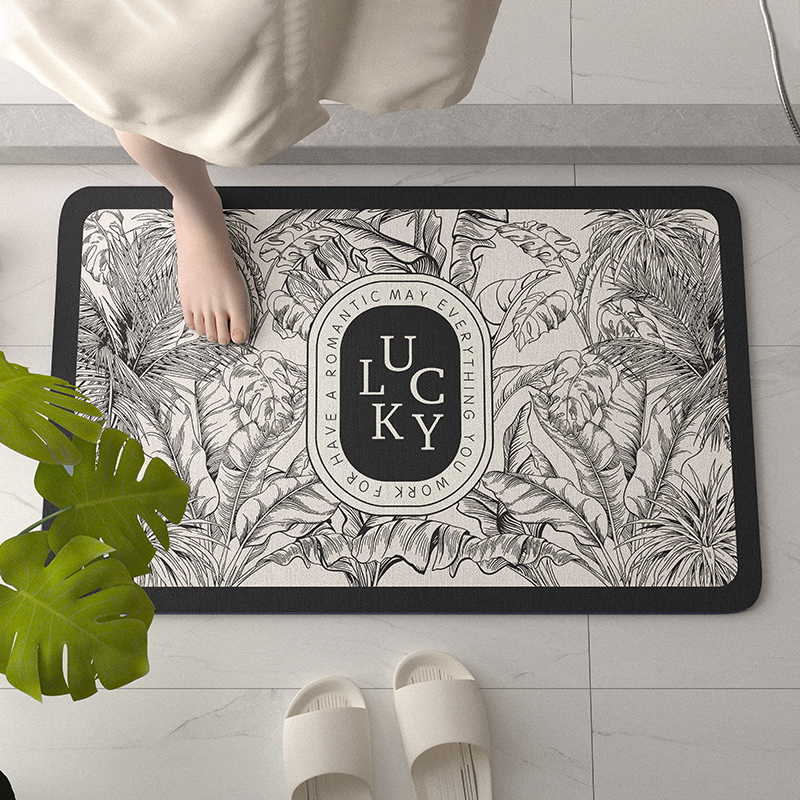 家用硅藻泥入户门地毯浴室厨房卫生间吸水速干防滑地毯