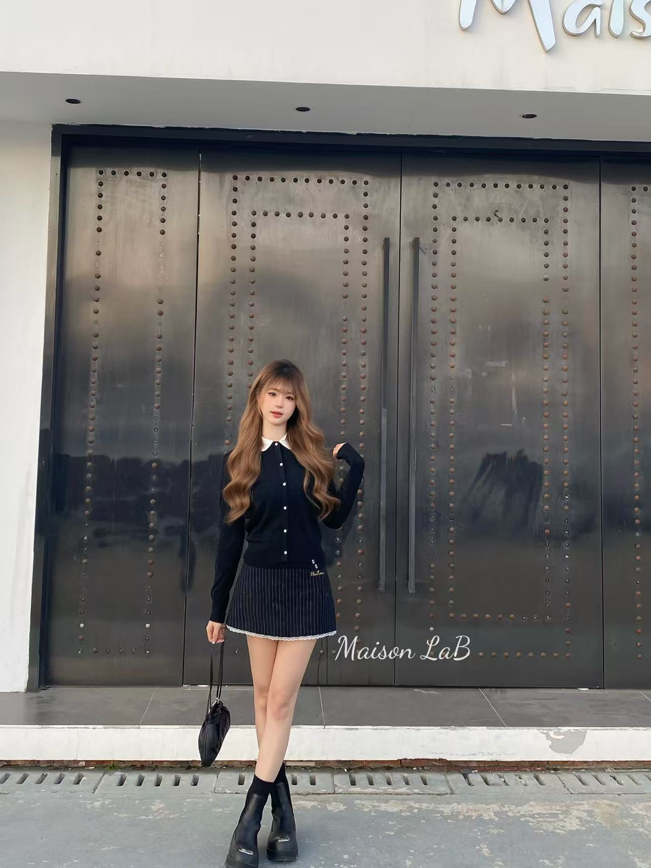 Solsken 1957法式娃娃领两件套