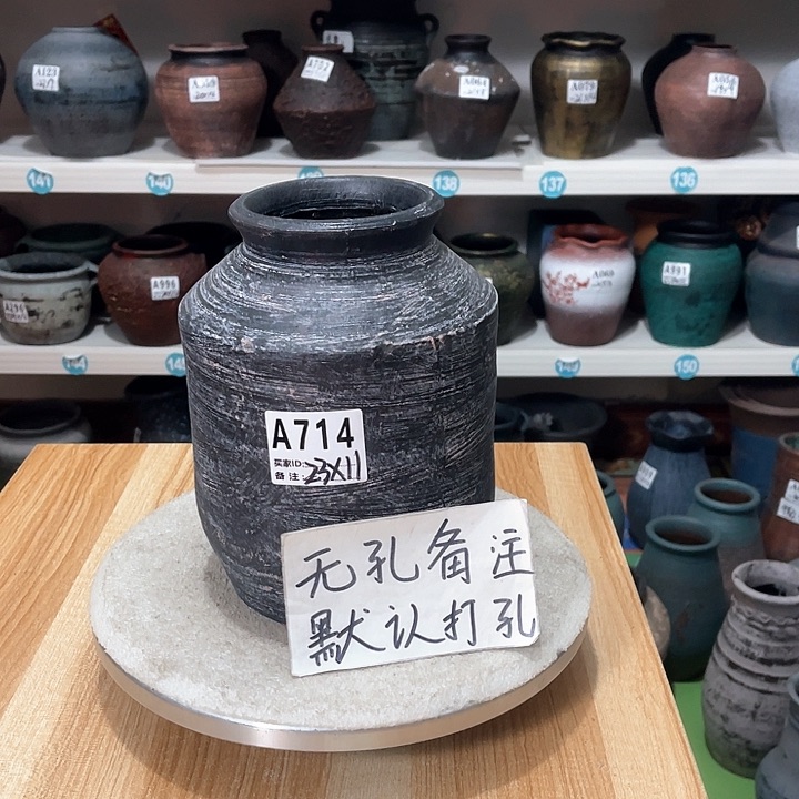 红陶手工制作工艺花盆