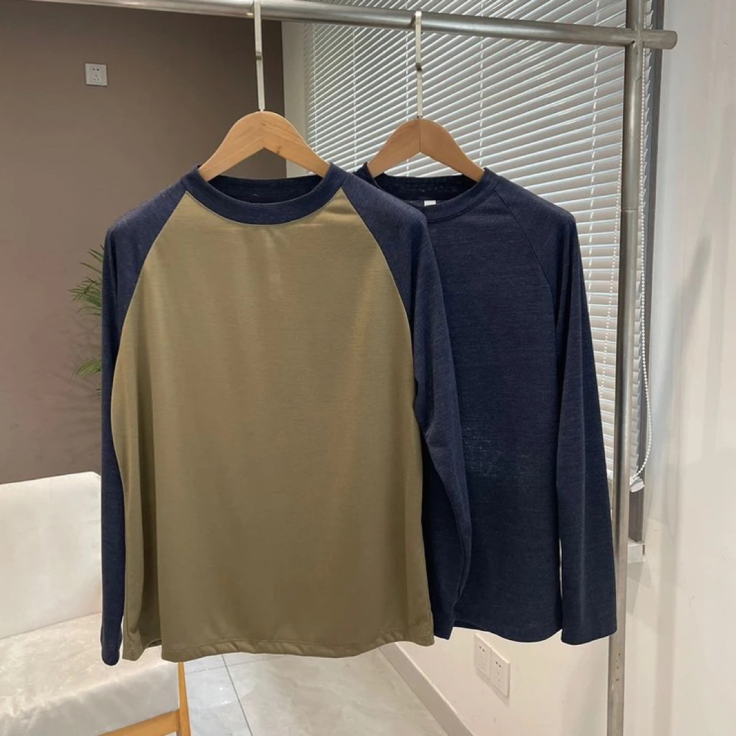 Z-21 复古插肩袖松弛感休闲圆领T恤