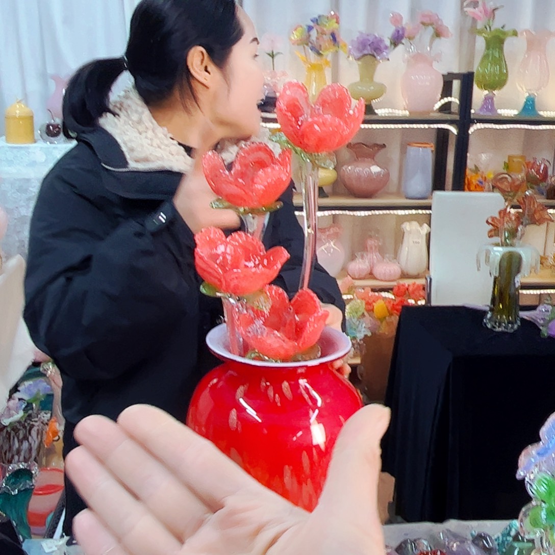 4朵樱花不含瓶新年福利琉璃品