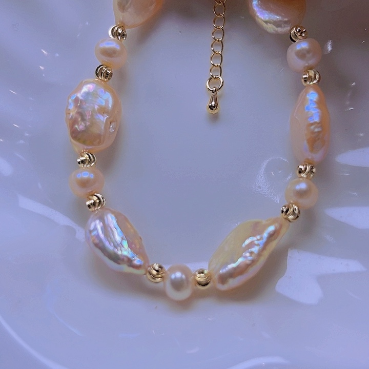 淡水珍珠手绳合金