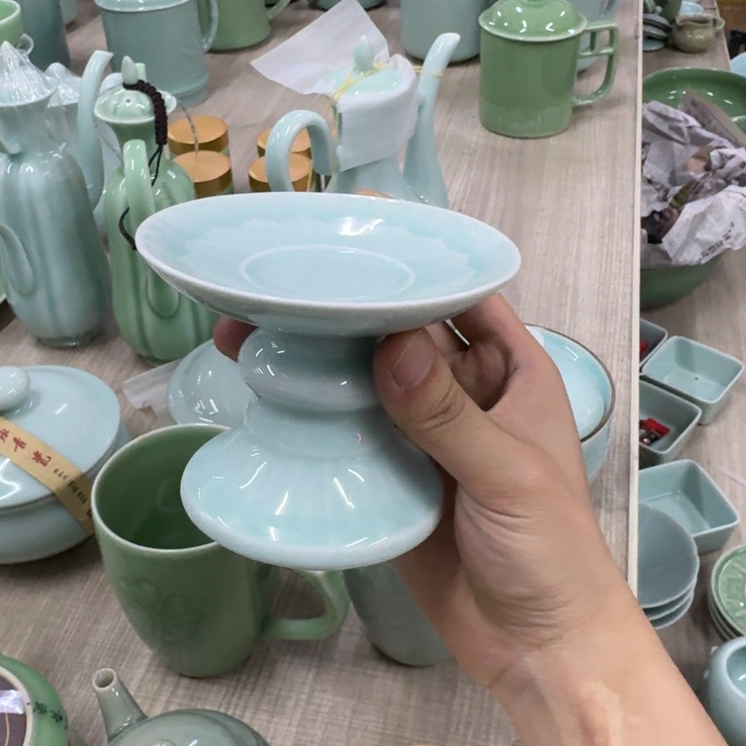 龙泉青瓷茶具微瑕6093