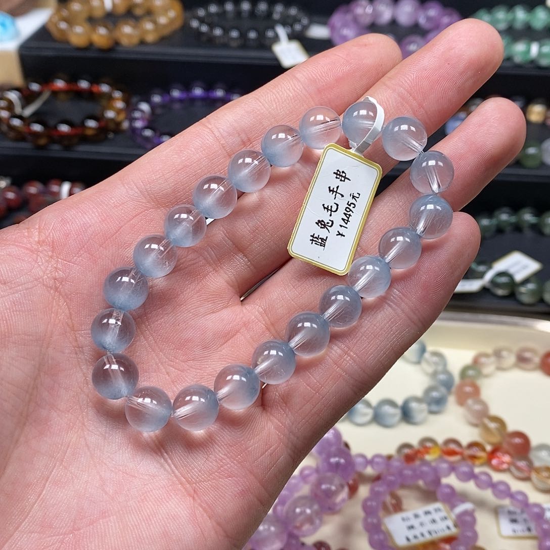 水晶手串未镶嵌姗***?手串9.0