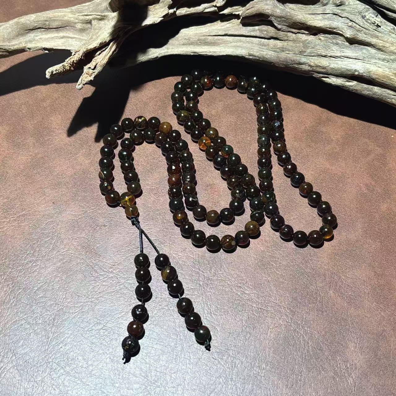 【与帅珠宝】琥珀佛珠链D101701——多样性发其一