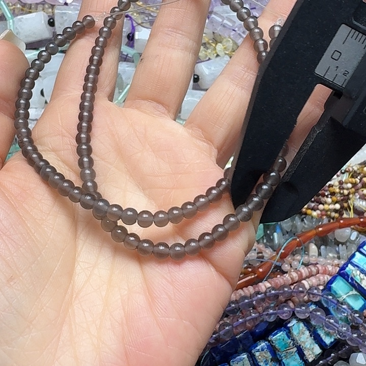 玛瑙/玉髓未镶嵌珠宝半成品一条4-5m冰耀