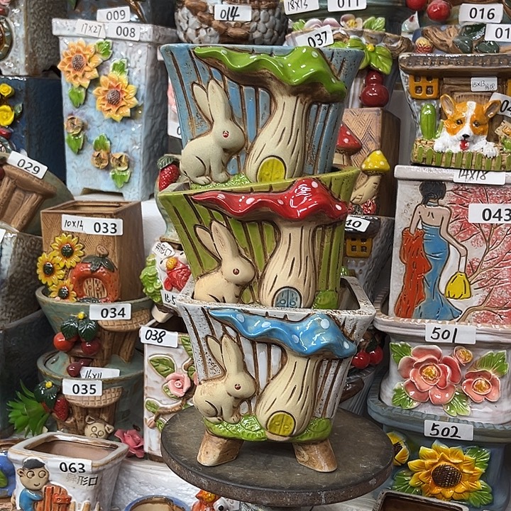 粗陶材质多肉花盆