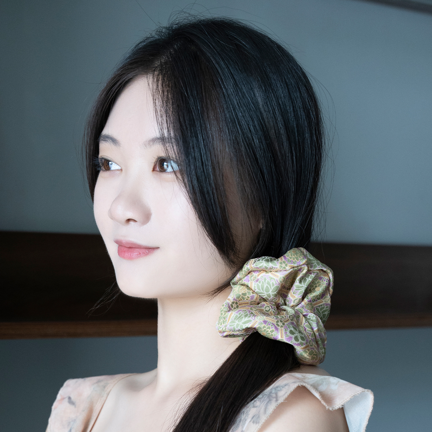 复古轻奢桑蚕丝花萝超大肠发圈真丝弹力大肠柔软亲肤扎发头饰发饰