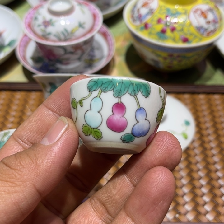 纯手绘精品盖碗杯