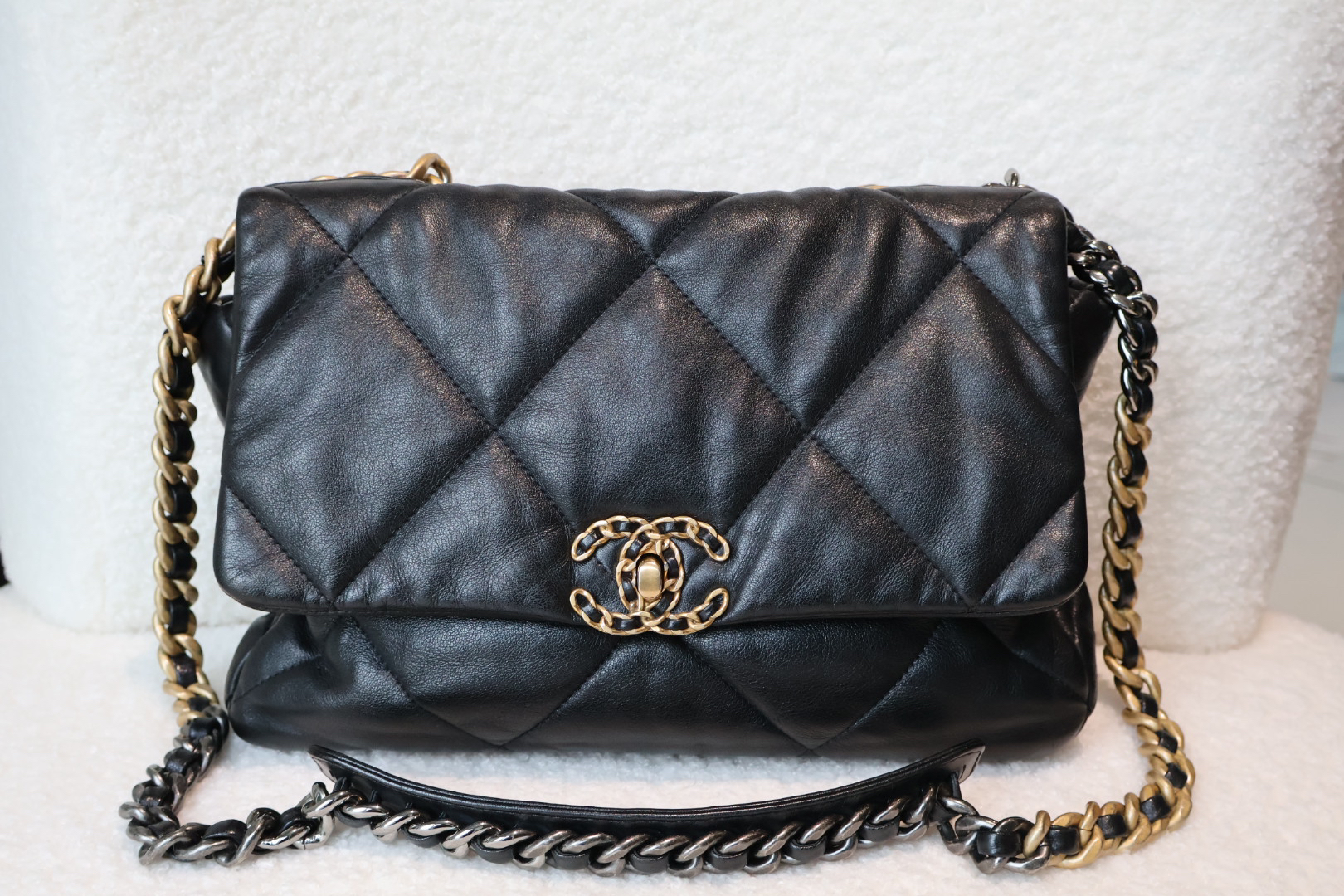99新 Chanel/香奈儿 奢品阁/黑色/19bag/中号