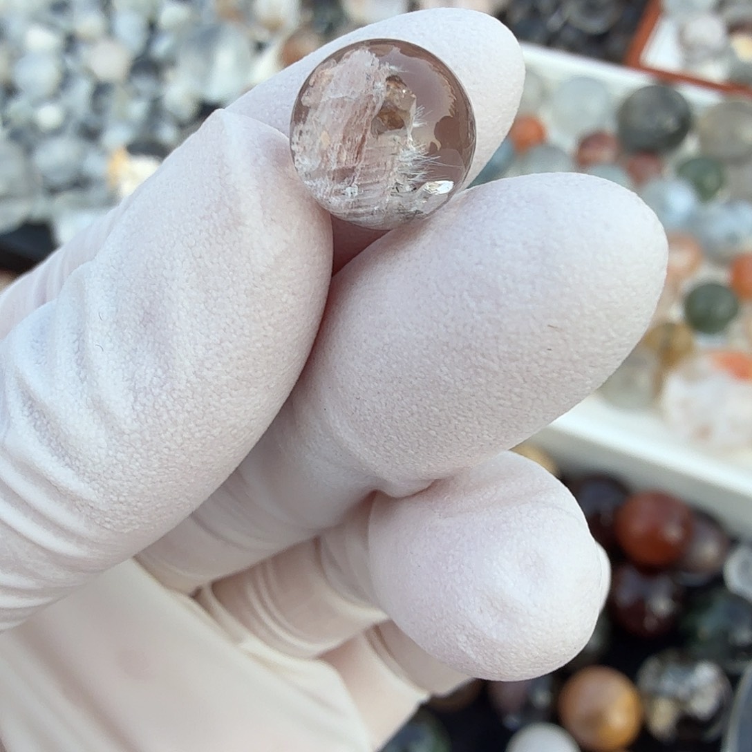 H***喜未镶嵌水晶珠宝半成品幽灵9.6mm定制不退换