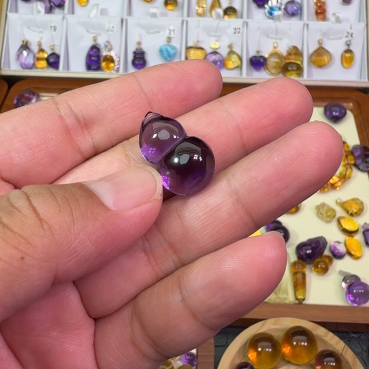 ****咩颈饰未镶嵌紫晶吊坠