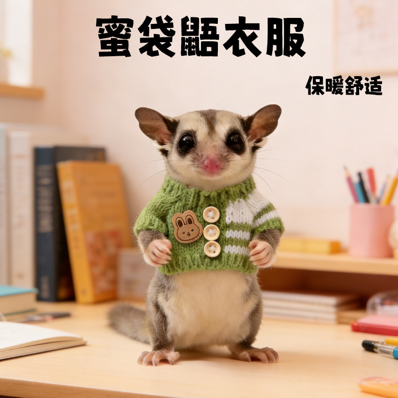 蜜袋鼯衣服专用小号马甲加厚冬天保暖舒适毛衣装扮服饰宠物用品