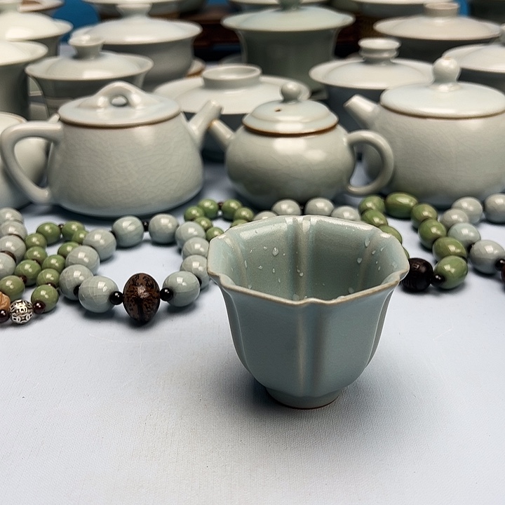 杯仿古釉六方杯原矿原釉原产地