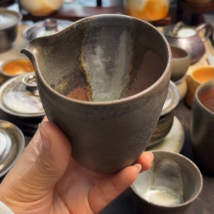 欢***二茶盏柴烧茶具柴烧茶具