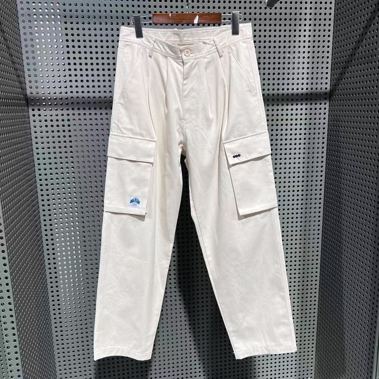 MM 韩系男款米色简约百搭工装风直筒休闲裤  MDFAH45040 45040