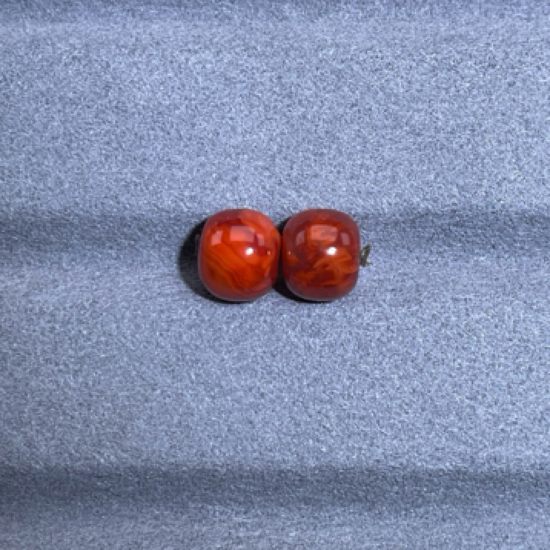 天然川料瓦西南红老型对珠8MM