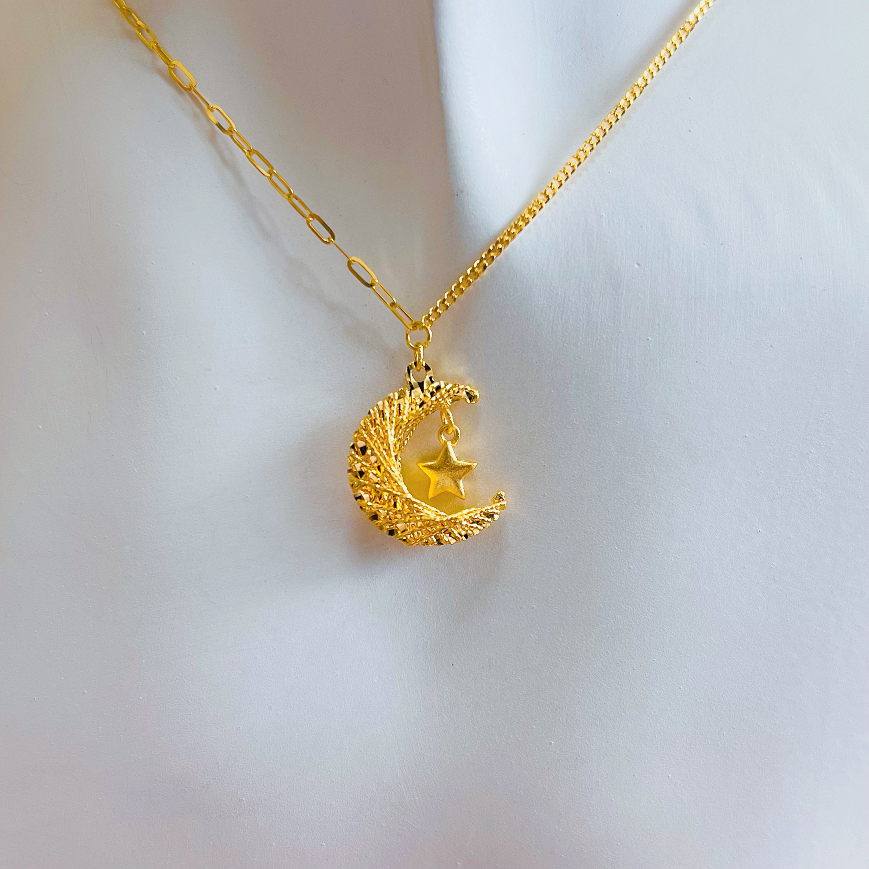 足金999花丝水冰月套链闪亮灵动精致仙女时尚