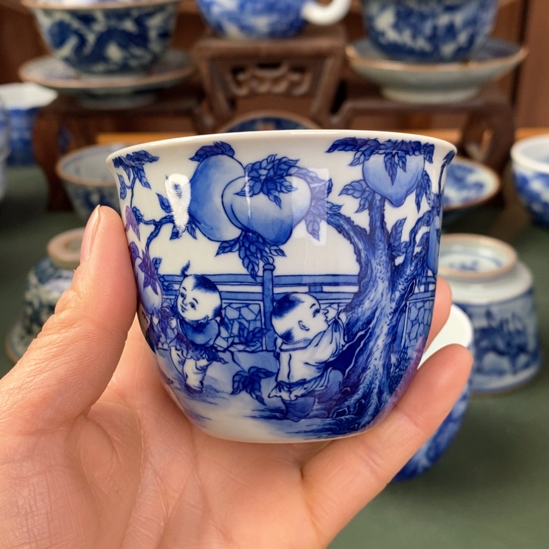 杯木*青景德镇陶瓷手工手绘