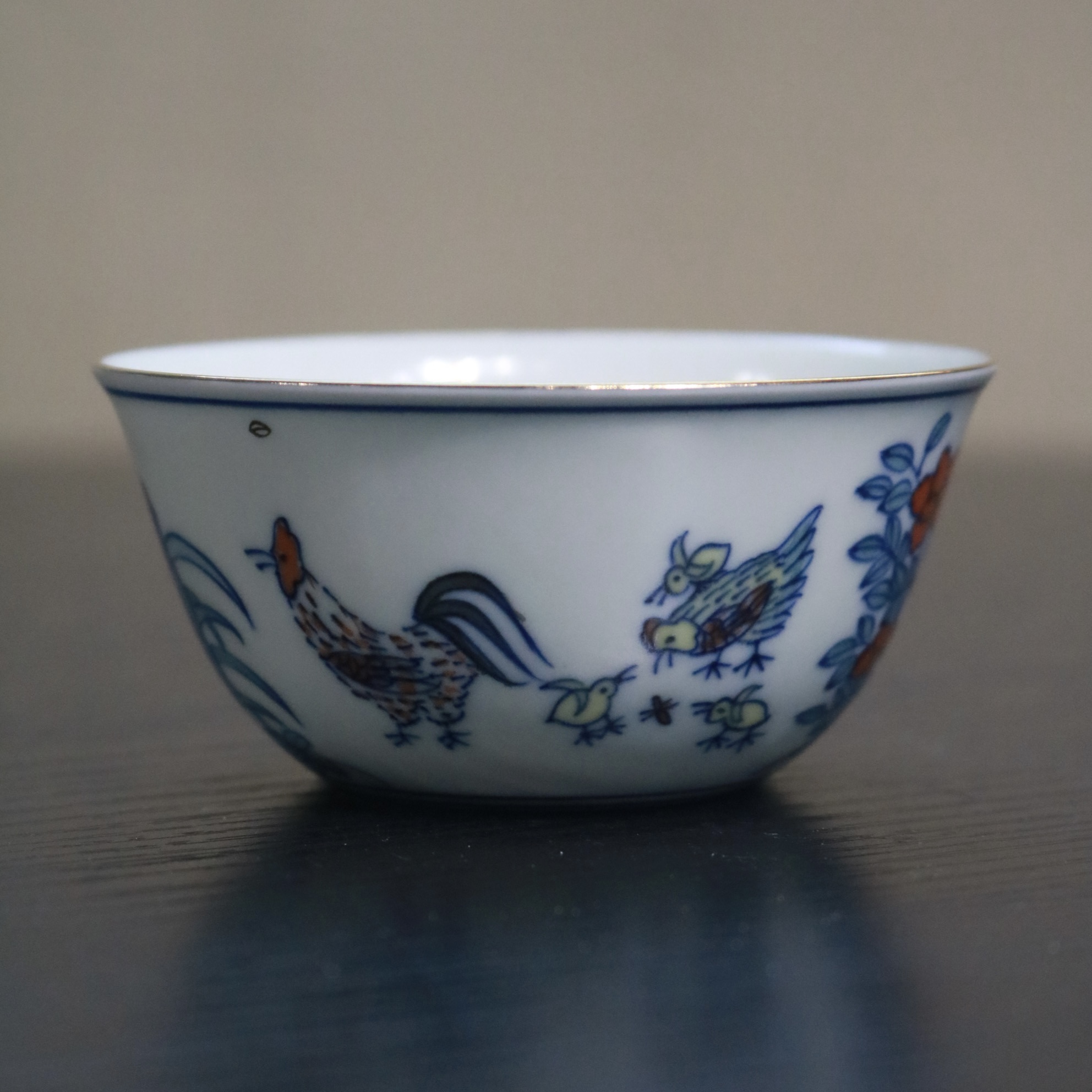 景德镇 雨溪山房 鸡缸杯