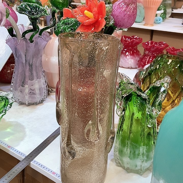 无铅玻璃琉璃花瓶高39口13