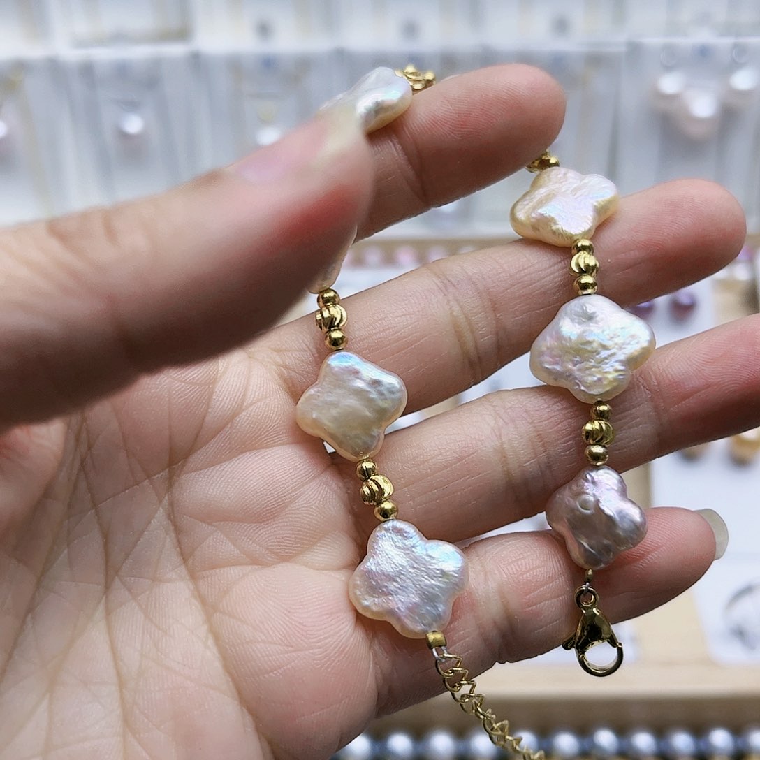 淡水珍珠手链合金