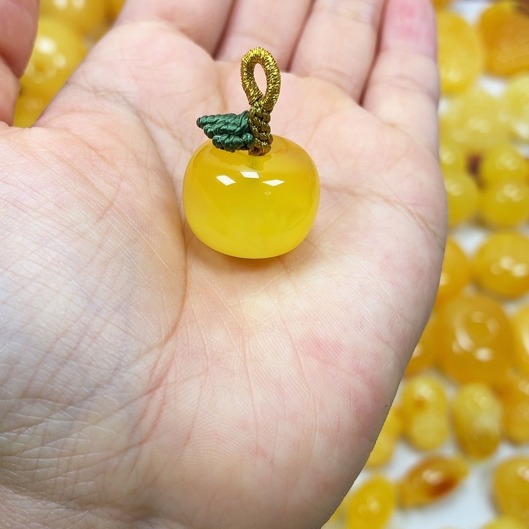 蜜蜡未镶嵌颈饰焦皮妖花小墩子