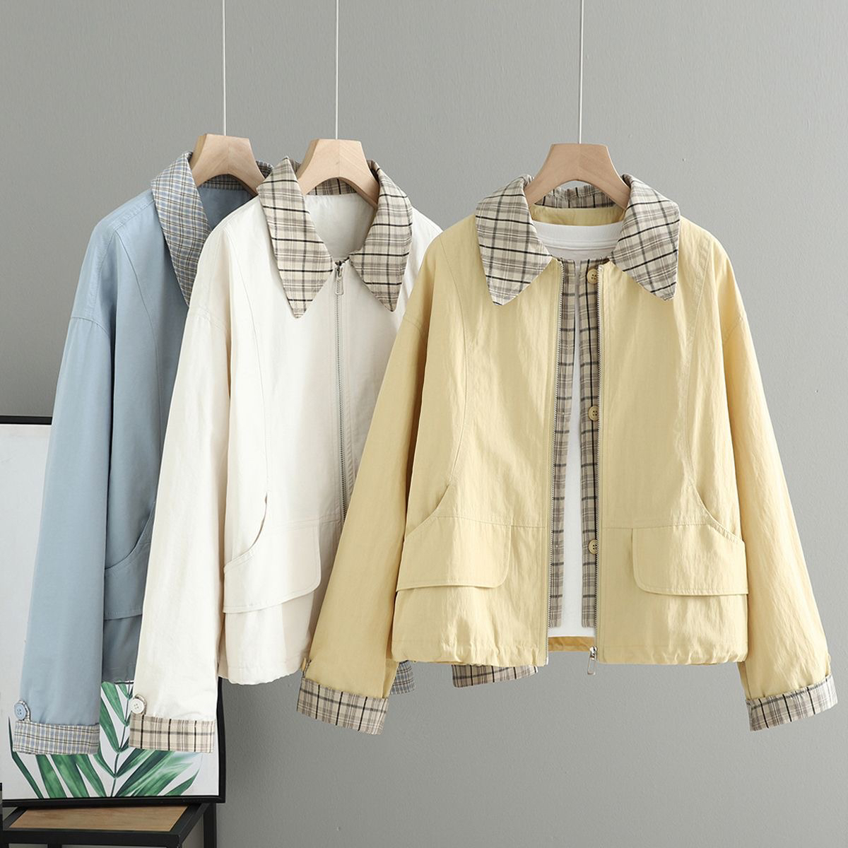 春秋拼接外套2603