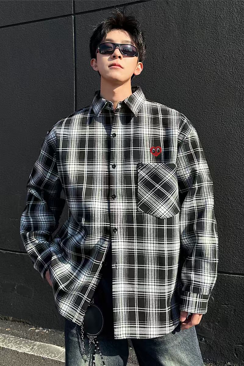 【秋季新品】桃心磨毛衬衫（男女同款）
