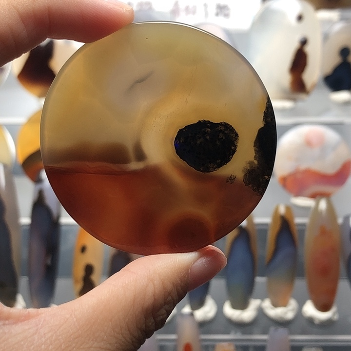 玛瑙/玉髓银S925镀金镶嵌珠宝半成品14