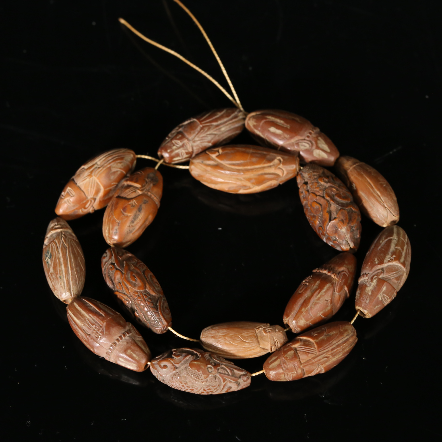 民国核雕护身佛长串手持CT241002015