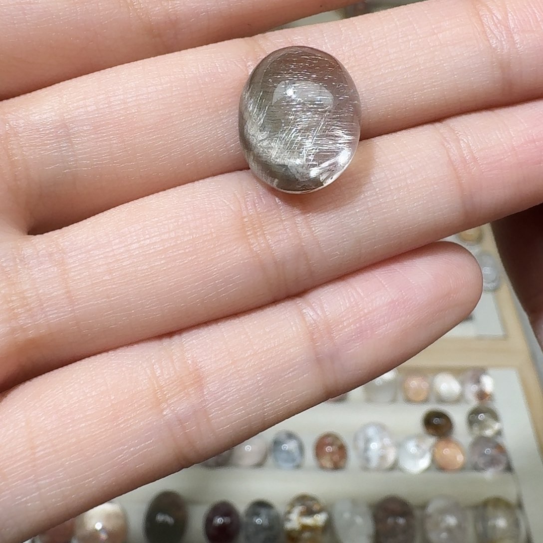 水晶定制款银钛水晶不退不换未镶嵌砚****u