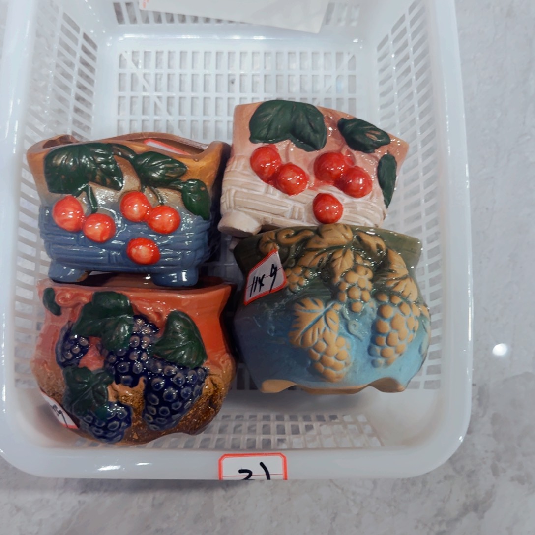 紫砂花盆粗陶盆醋