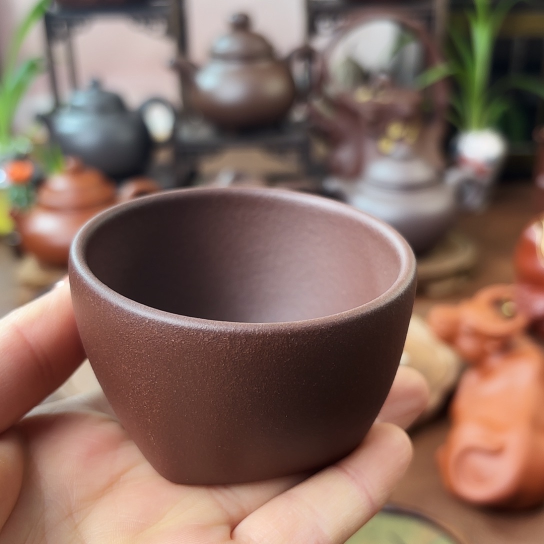 紫砂茶壶主人杯天圆地方杯90cc