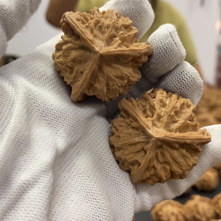 文玩核桃把件三棱40到41尺