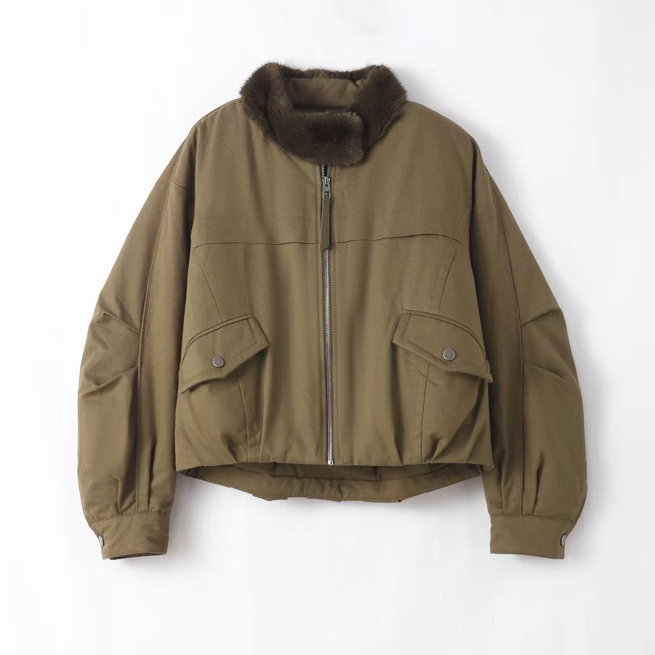 “暖绒絮语”mi*mi*水貂领90白鹅绒服 28U3621