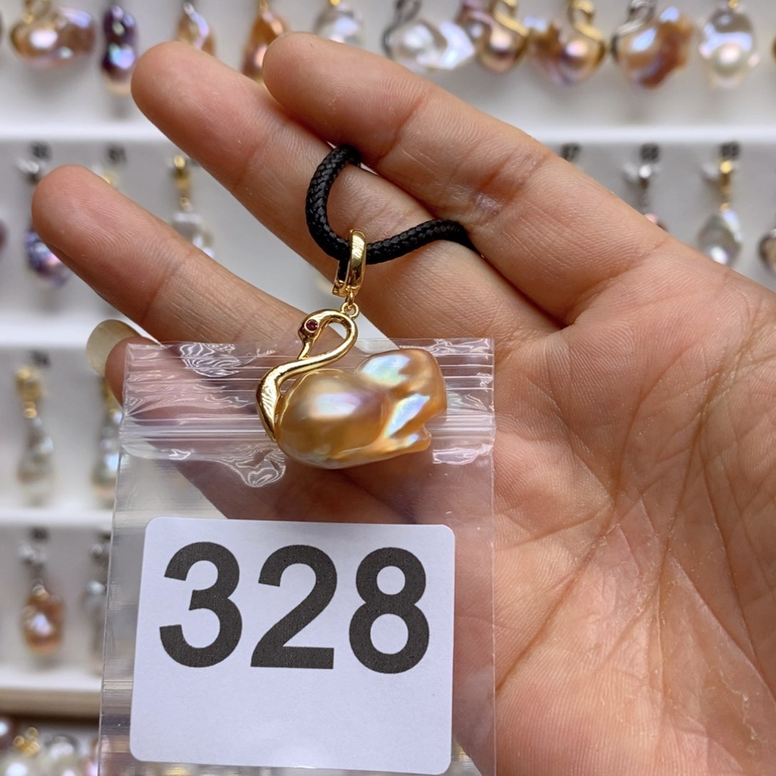 淡水珍珠颈饰银S925镶嵌328