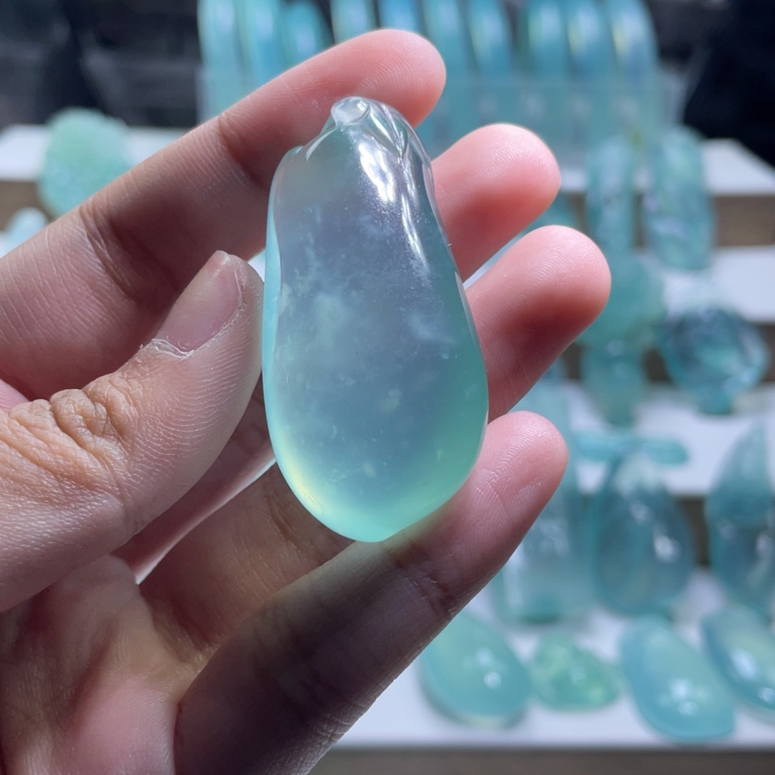 蛇纹石玉颈饰未镶嵌紫****3