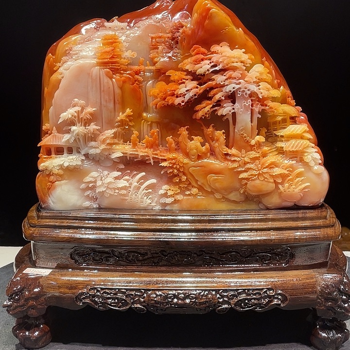 用***2寿山石山水风光无限