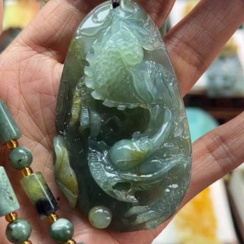 岫玉挂件未镶嵌挂件